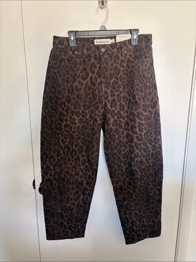Women’s Brown Leopard Print Chinos